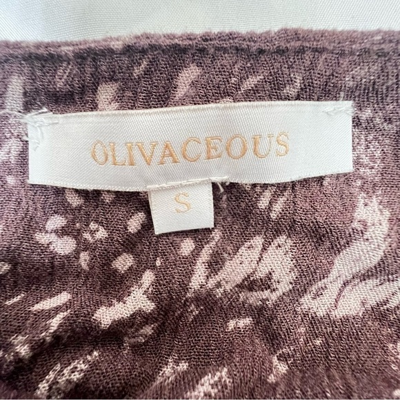 Olivaceous Womens Pants Small Wide Leg Rayon Elastic Waist Pull On Brown Boho - Picture 7 of 12